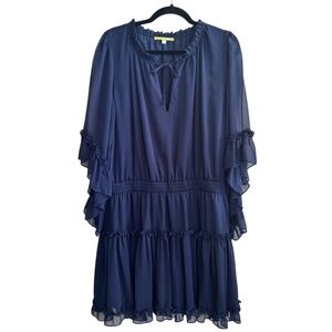 Navy Gianni Bini Smocked Waist Dress, Large